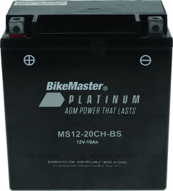 BikeMaster AGM Battery - MS12-20CH-BS - Powersports Haven