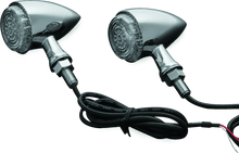 Load image into Gallery viewer, Kuryakyn Torpedo Indicator LED Amber/Red Lights Rear Run-Turn-Brake Chrome - Powersports Haven