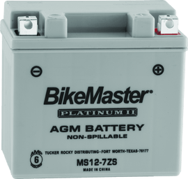 BikeMaster AGM Battery - MS12-7ZS - Powersports Haven