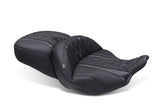 Mustang 2023-2025 Harley CVO Road Glide (ST) Super Touring Deluxe Diamond One-Piece, 2 UP Black