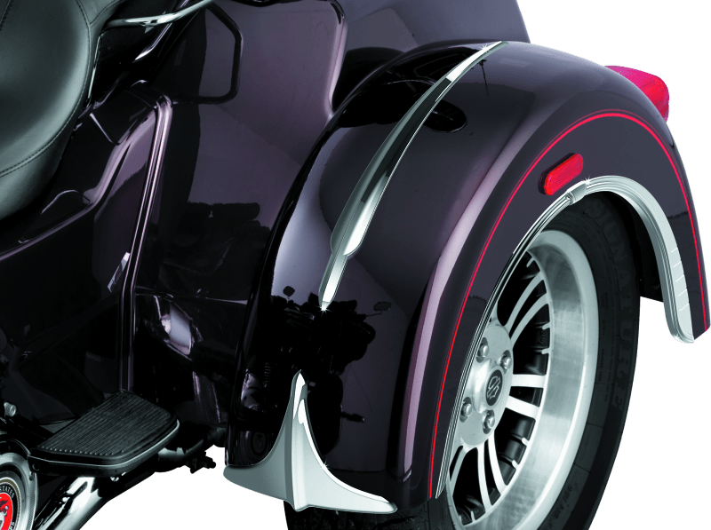 Kuryakyn Rear Fender Accents, Leading Edge, Chrome - Powersports Haven
