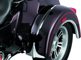 Kuryakyn Rear Fender Accents, Leading Edge, Chrome - Powersports Haven