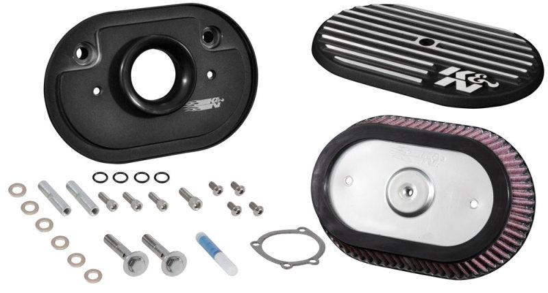 K&N Street Metal Intake System for 02-06 Harley Davidson Road King F/I 88cl Side Draft Dyna/Softail - Powersports Haven