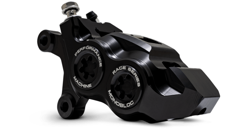 Performance Machine 08-23 FL,18-24 M8 Softail,06-17 VRod 137x4B Rce Series Monobloc Caliper Left BLK - Powersports Haven