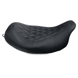 Mustang 08-21 Harley Electra Glide Std,Rd Glide,Rd King,Str Glide Solo Seat Diamond Stitch - Brown - Powersports Haven