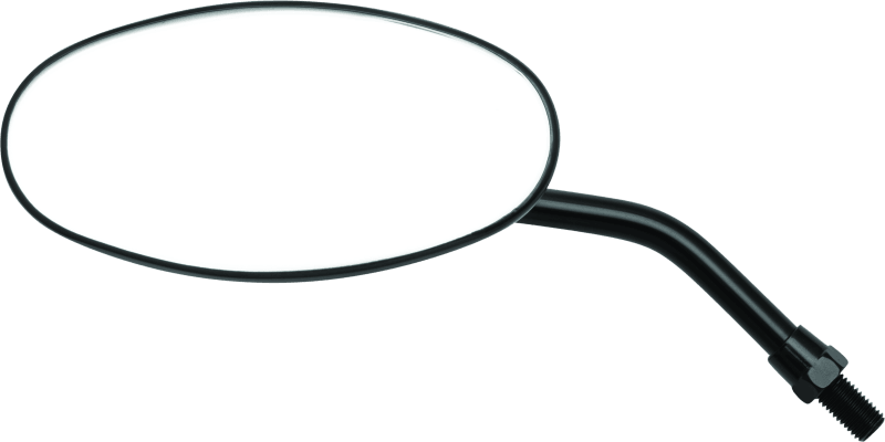 BikeMaster Adjustable Oval Mirror 10mm - Each - Black - Powersports Haven