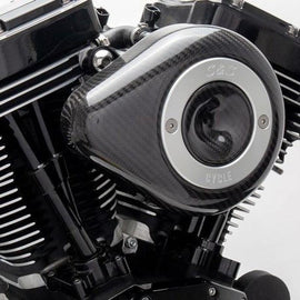 S&S Cycle 2017+ M8 Models Stealth Air Cleaner Kit w/ Carbon Fiber Cover - Powersports Haven
