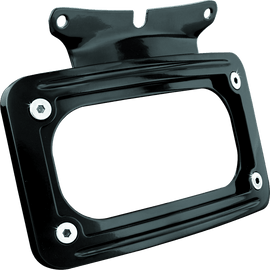 Kuryakyn Curved License Plate Mount Black - Powersports Haven
