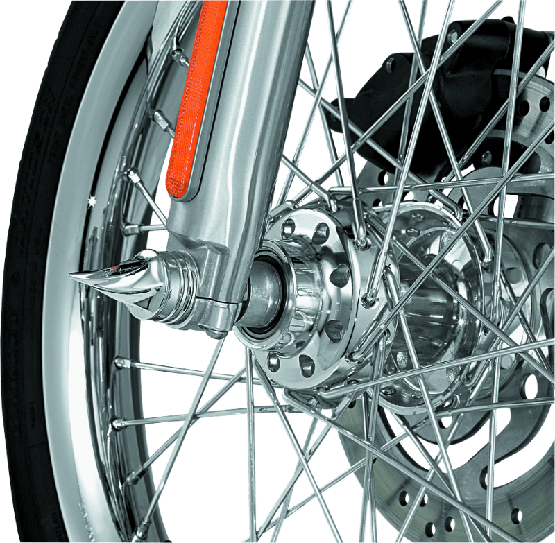 Kuryakyn Twisted Axle Caps Chrome - Powersports Haven