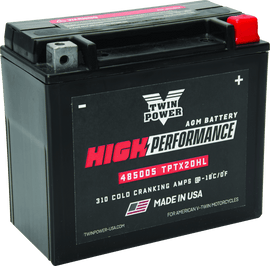 Twin Power YTX-20HL High Performance Battery Replaces H-D 65989-97A Made in USA 310 CCA - Powersports Haven