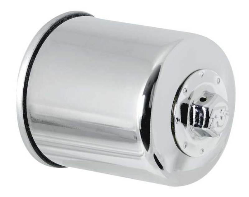 K&N Honda / Kawasaki / Yamaha / Polaris / Victory 2.688in OD x 3.344in H Oil Filter - Chrome - Powersports Haven