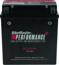 Load image into Gallery viewer, BikeMaster BTX16-BS Battery - Powersports Haven