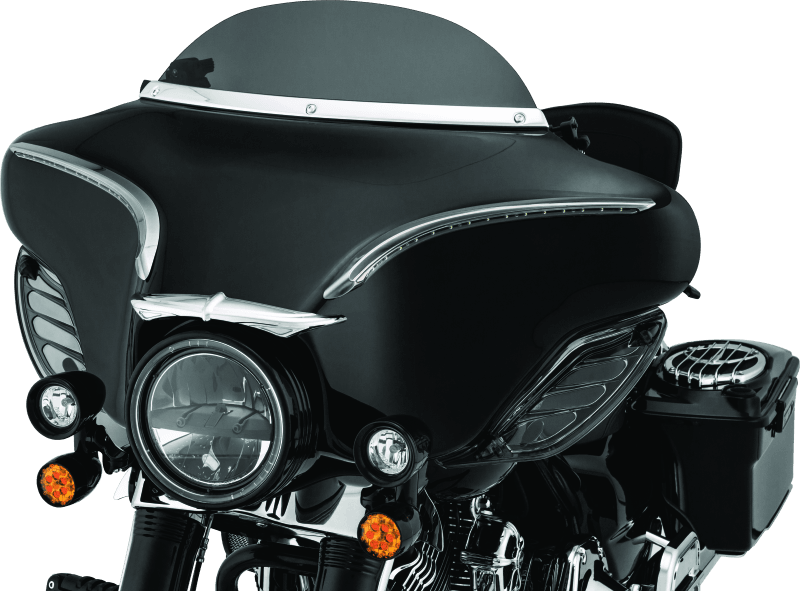 Kuryakyn Smooth Windshield Trim 96-13 Touring Chrome - Powersports Haven