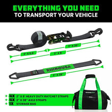 Load image into Gallery viewer, Rhino USA Heavy Duty Vehicle Tie Down Kit - Black - Powersports Haven