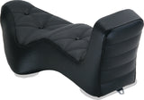 Mustang 08-21 HD Electra Glide,Rd Glide,Rd King,Str Glide Driver Backrest - Black w/ Red Stitching