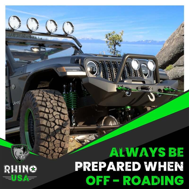 Rhino USA 3/4In D-Ring Shackle Set, Pack Of 2 (Black) - Powersports Haven