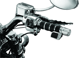 Kuryakyn Premium ISO Grip With Contoured Throttle Boss Throttle-By-Wire Chrome - Powersports Haven