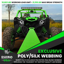 Load image into Gallery viewer, Rhino USA Recovery Tow Strap 3Inx30Ft (Green) - Powersports Haven