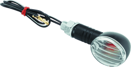 BikeMaster Ministalk Marker Light Round - Black/Clear - Powersports Haven