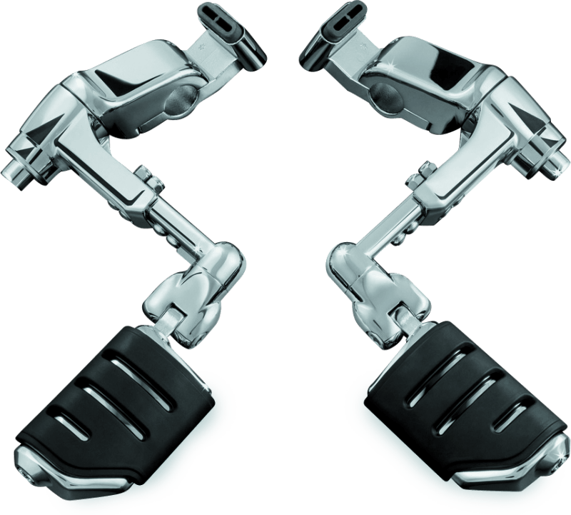 Kuryakyn Ergo III Adjustable Mount With Trident Dually ISO Pegs Chrome - Powersports Haven