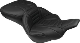 Mustang 97-07 Harley Electra Glide,Rd Glide Super Touring 1PC Seat Deluxe - Black - Powersports Haven
