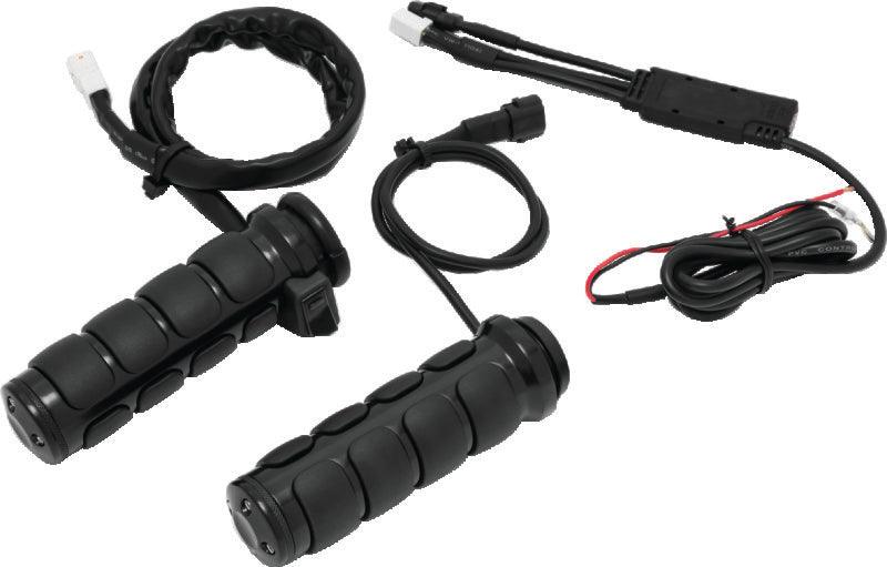 Kuryakyn Heated ISO Grips Throttle-By-Wire Gloss Black - Powersports Haven