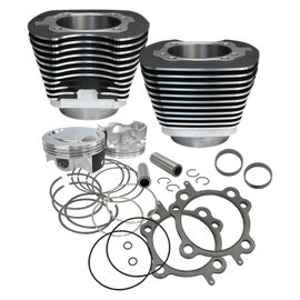 S&S Cycle 99-06 BT 97in Big Bore Cylinder Kit - Wrinkle Black - Powersports Haven