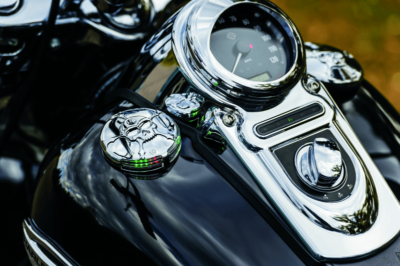 Kuryakyn Zombie Fuel & Battery Gauge Chrome - Powersports Haven