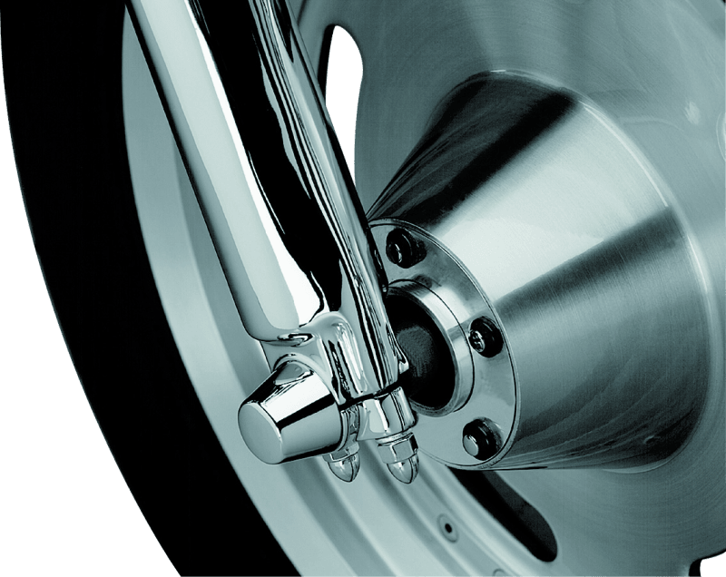 Kuryakyn Front Axle Nut Caps Chrome - Powersports Haven