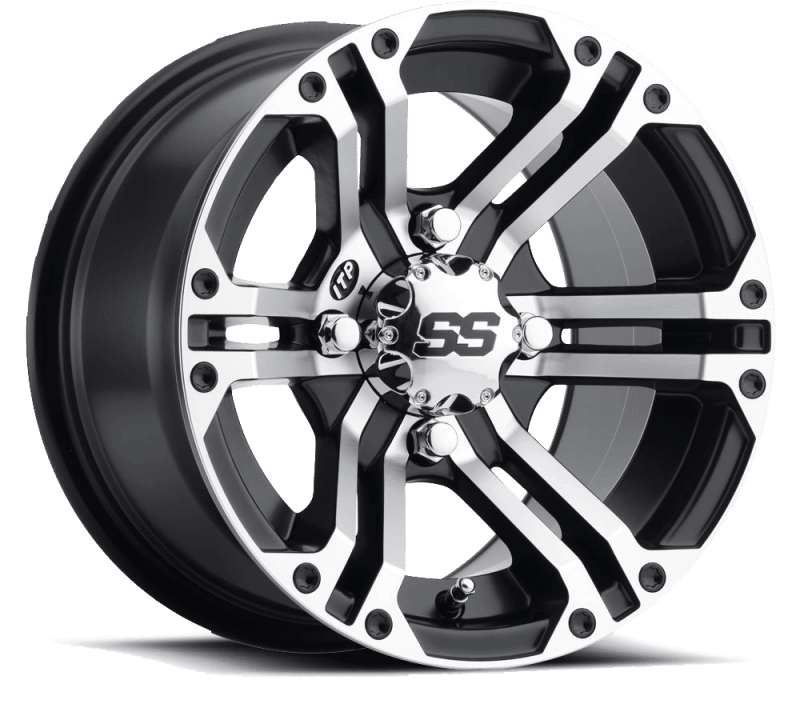 ITP SS 212 12x7 / 4x110 BP / 5+2 Offset Machined Wheel - Powersports Haven