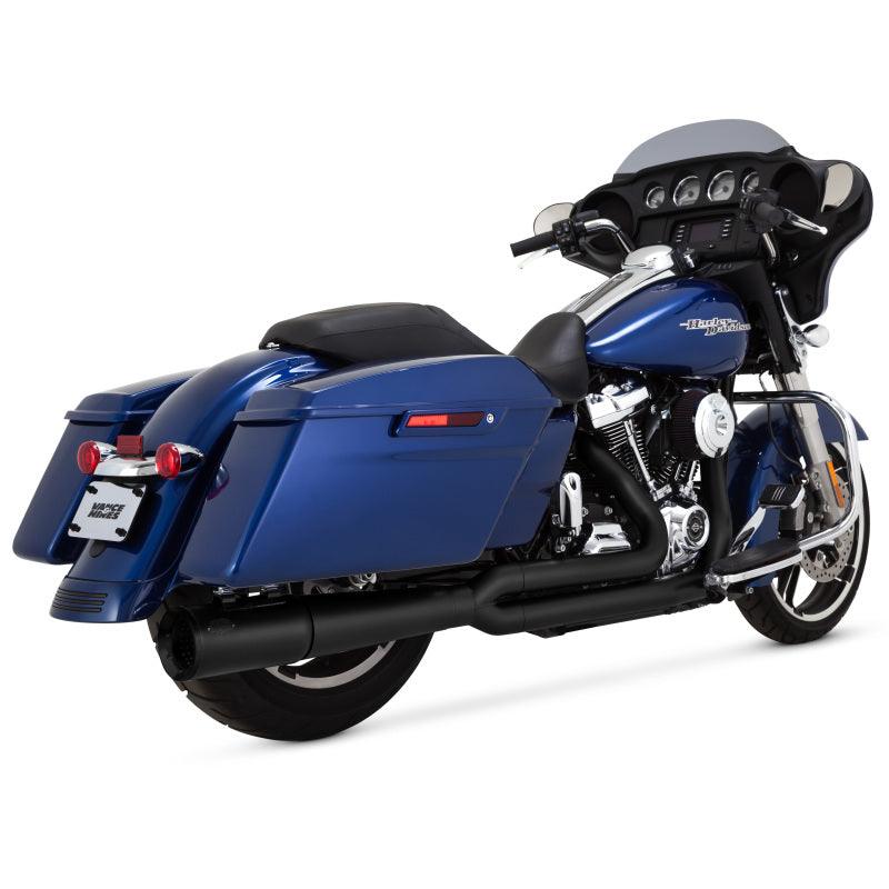 Vance & Hines HD Dresser 17-22 Pro Pipe 2-1 Black PCX Full System Exhaust - Powersports Haven
