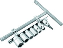 Load image into Gallery viewer, BikeMaster 3/8in Drive T-handle Set (8mm/10mm/12mm/13mm/14mm/17mm/#2 Phillips) - Powersports Haven
