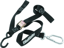 Load image into Gallery viewer, BikeMaster Tiedown 1-1/2in Swivel Softhook - Black - Powersports Haven