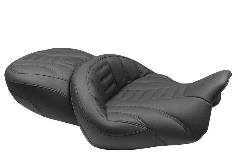 Mustang 15-21 Harley Freewheeler Super Touring Deluxe 1PC Seat - Black - Powersports Haven