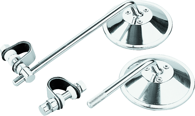 BikeMaster Universal Clamp On Mirror 8in Stem - Powersports Haven