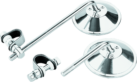 BikeMaster Universal Clamp On Mirror 8in Stem - Powersports Haven