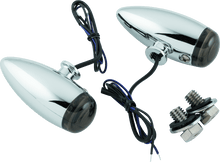 Load image into Gallery viewer, Kuryakyn Super Bright LED Mini Bullet Lights Amber Chrome - Powersports Haven