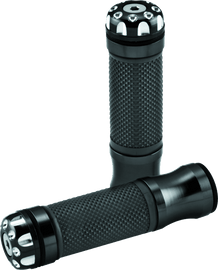 BikeMaster Grips 135mm Revolver Barend Grips - Black - Powersports Haven