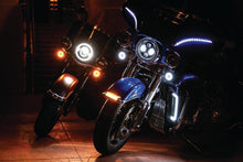 Load image into Gallery viewer, Kuryakyn Tracer L.E.D. Front Turn Signal Insert, White/Amber Light, Smoke Lens 1157 - Powersports Haven