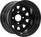 ITP Delta Steel 12x7 / 5/4.5 BP / 2+5 Offset Black Wheel