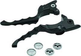 Kuryakyn Zombie Lever Set 17-Up Touring Gloss Black - Powersports Haven