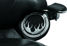 Load image into Gallery viewer, Kuryakyn Flame Speaker Grills For 14-Up Touring Models Chrome - Powersports Haven