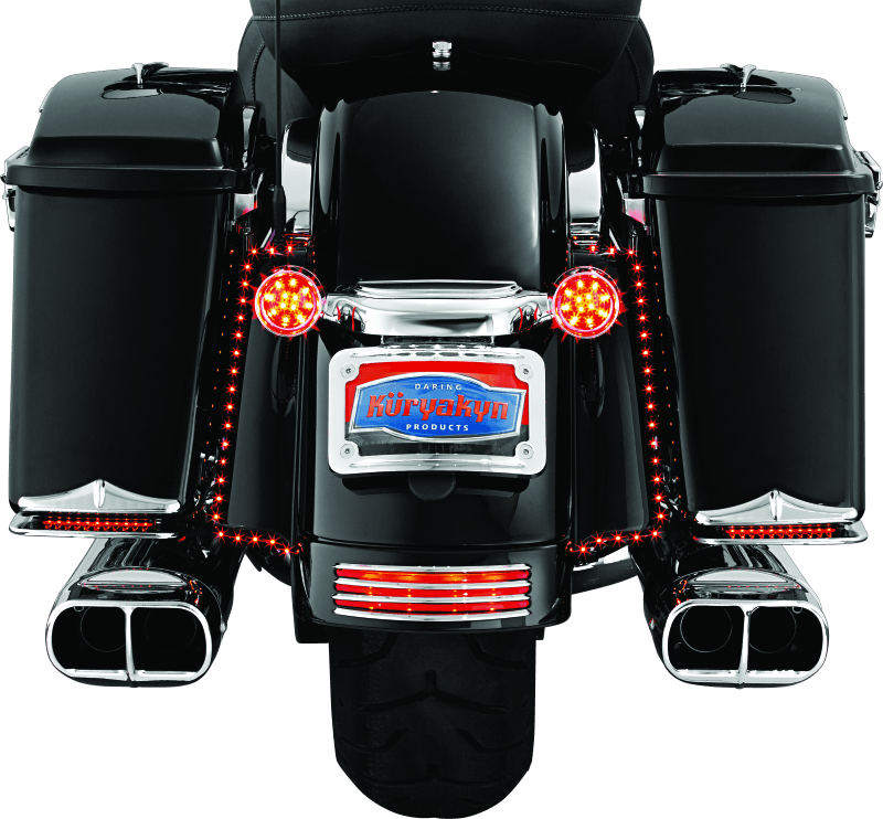 Kuryakyn Curved License Plate Mount Chrome - Powersports Haven