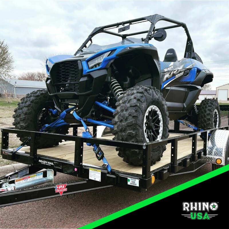 Rhino USA Heavy Duty Ratchet Tie-Down 4-Pack Black 1.6In X 15Ft - Powersports Haven