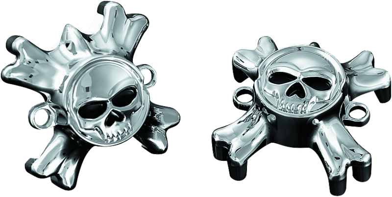 Kuryakyn Replacement Zombie Grip Emblems With Throttle Boss Chrome - Powersports Haven