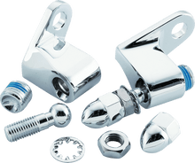 Load image into Gallery viewer, Bikers Choice Chrome Front Turn Signal Mounting Kit Universal Custom - Powersports Haven