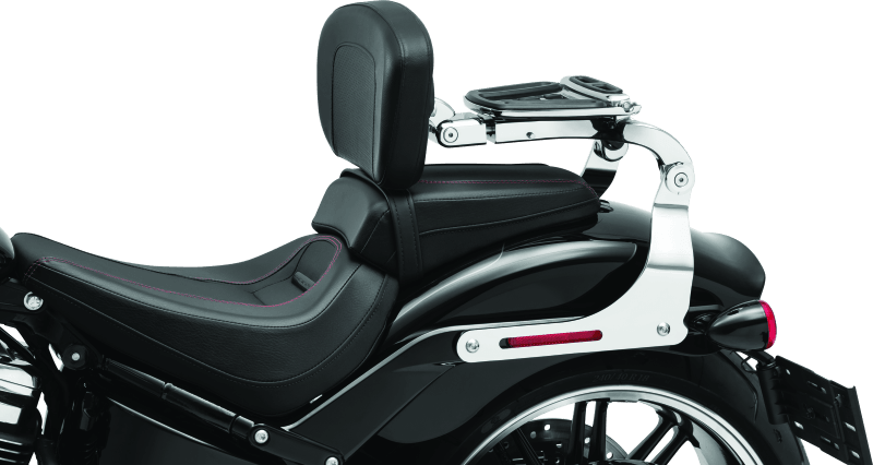 Kuryakyn Fixed Mounts Multi-Purpose Driver & Passenger Backrest 18-Up Softail Black - Powersports Haven