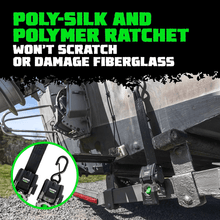 Load image into Gallery viewer, Rhino USA Retractable Transom Straps (2 Pack-Black) - Powersports Haven