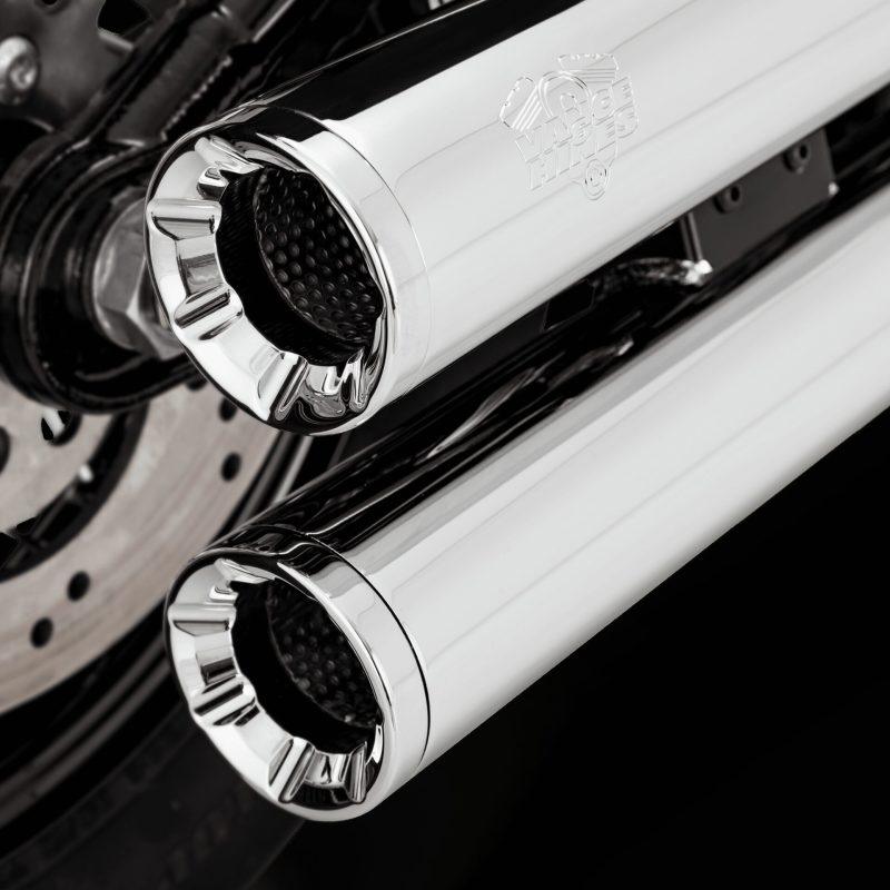 Vance & Hines HD Softail 18-22 Eliminator S/OS Chrome Slip-On Exhaust - Powersports Haven