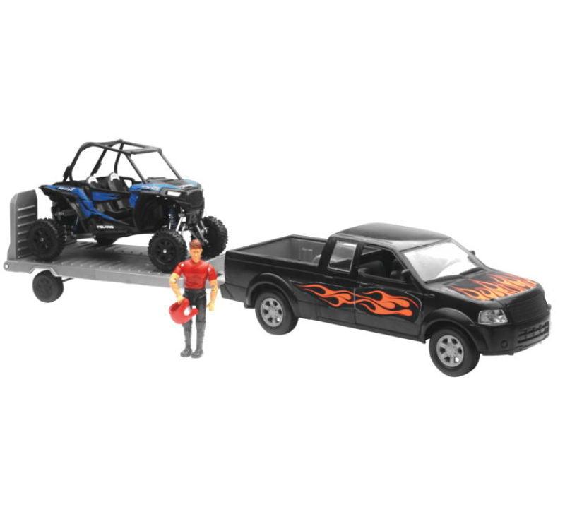 New Ray Toys Pickup with Polaris RZR XP1000 and Figurine Set/ Scale - 1:18 - Powersports Haven